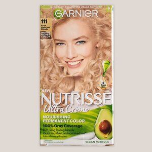 NIB Garnier Nutrisse Ultra Creme Permanent Hair Color Extra Light Ash Blonde 111